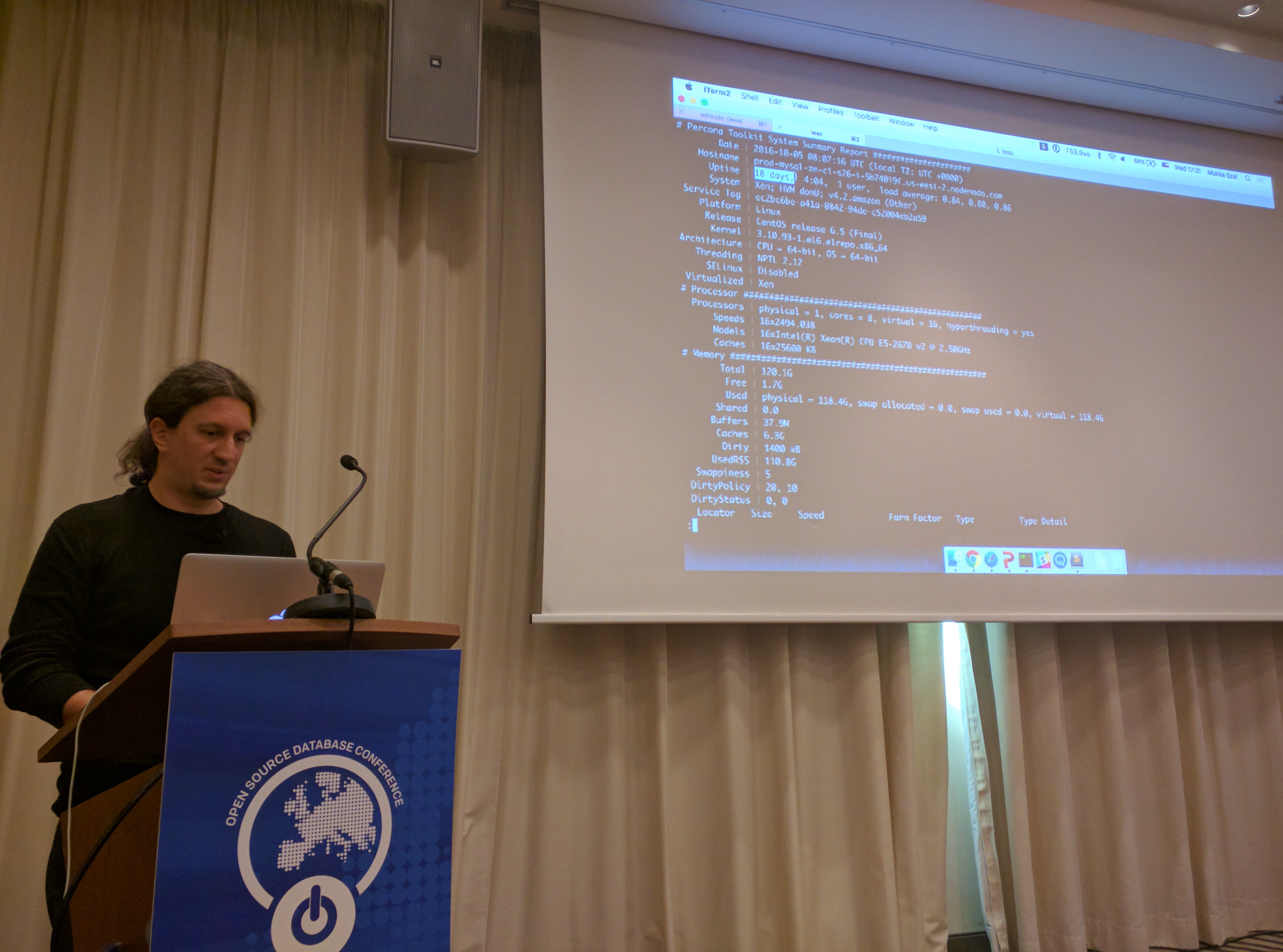 Infrastructure Review - Percona Live Amsterdam 2016